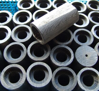 Muskatmühlenrohling Mooreiche, mit 3 Stufen-Bohrung, ca. Ø 52 x 100 mm