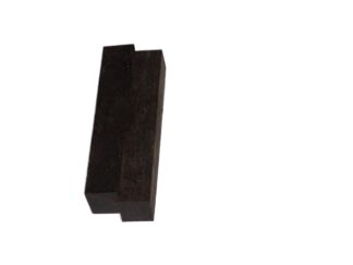 2 Stück Minikantel afrikanisches Ebenholz, ca. 25 x 25 x 140-145 mm