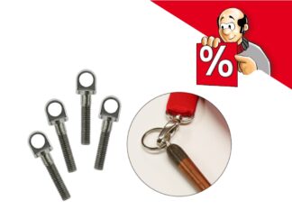 dns-Edelstahlösen Ø 5,5 mm / M3, 4 St. aus V2A, mit kleinem Zentrierpunkt, ab € 1,63 pro Stk.