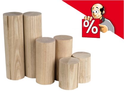 abgelagerte Eschewalzen, Ø 70 x 240 mm, 2 Stück (z.B. für Mühlen) mit 22% Rabatt