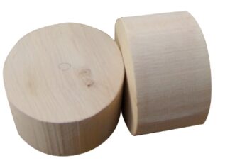 Hainbuchescheibe Ø82 x 50 mm, 2 St., gehobelt, für Kerzenhalter
