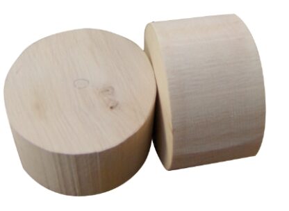 Hainbuchescheibe Ø82 x 50 mm, 2 St., gehobelt, für Kerzenhalter