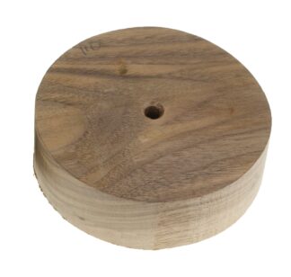 Nussbaumscheibe Ø110 x 35mm, gehobelt, für Ø 8 mm Zentrumsschraube gebohrt