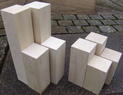 Hainbuche-Kantel, 55 x 55 x 100 mm, 2 Stück (z.B. für kurze Muskatmühlen)