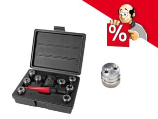 Angebot mit 13 + 2 % VICMARC-dns-Spannzangenfutter M33, mit 9 ER32-Zangen und M33-Knopf